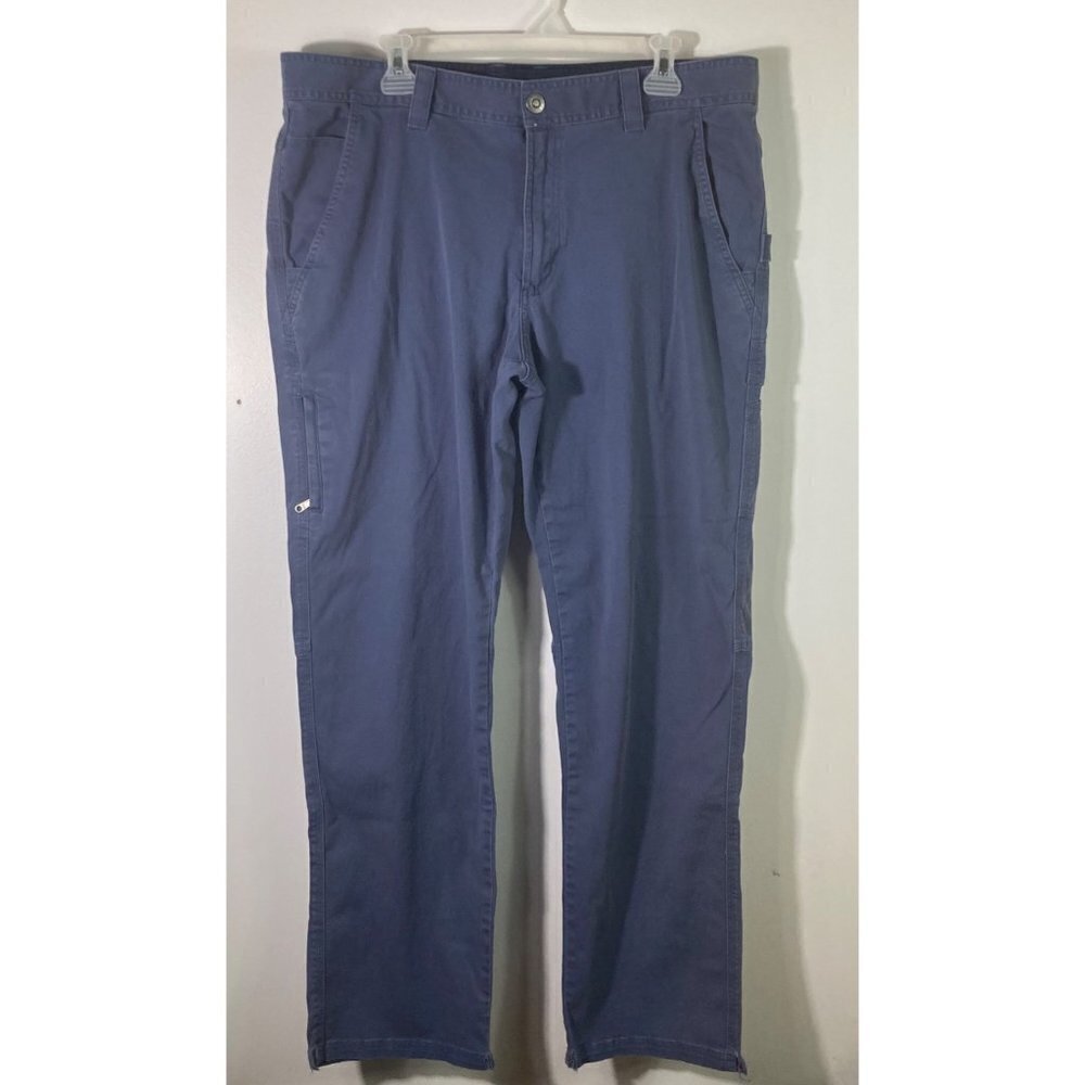 Mens Columbia Regular Fit Carpenter Pants Hiking Blue 38 x 32 cut on both sides